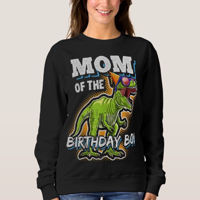 Moletom Mãe do Aniversário da Família Correspondente Dinos (Frente)