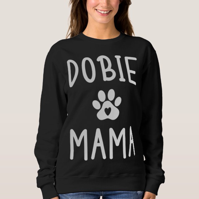 Moletom Mãe Dobie Feminina Cachorro Dobermann  Mamãe (Frente)