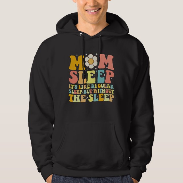 Moletom Mãe Dormindo Engraçado Dia das Mães Groovy Retrô (Frente)
