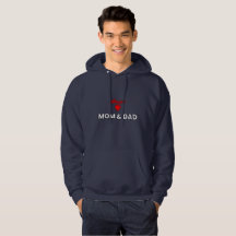 Mãe e Pai Hoodie | Design de Amor Familiar Feliz