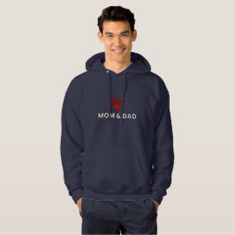Moletom Mãe e Pai Hoodie | Design de Amor Familiar Feliz