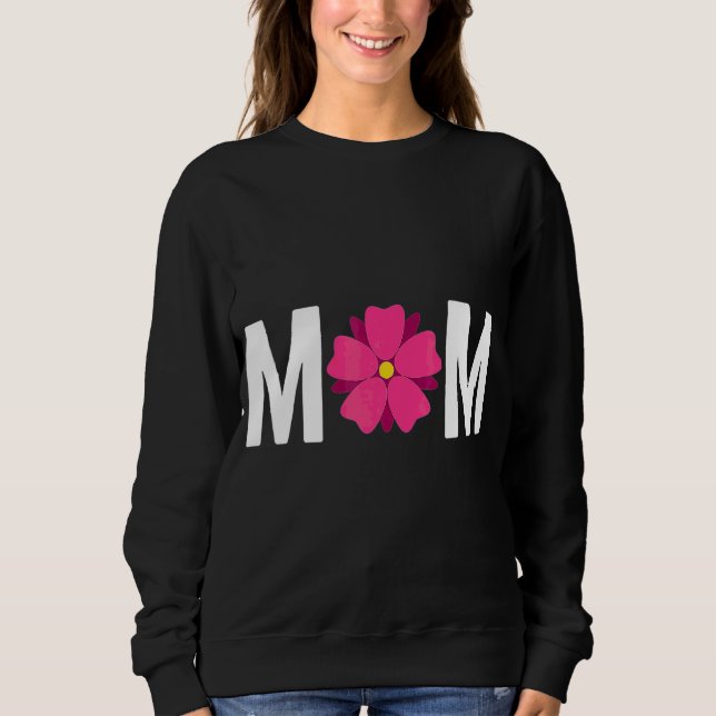 Moletom Mãe Flor Cute Floral Internacional Mulheres (Frente)