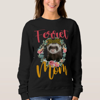 Moletom Mãe Furão Laco De Flor De Leopardo Fofo Motivo