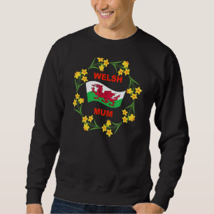 Moletom Mãe galesa Daffodils Red Dragon Wales Tee Womens