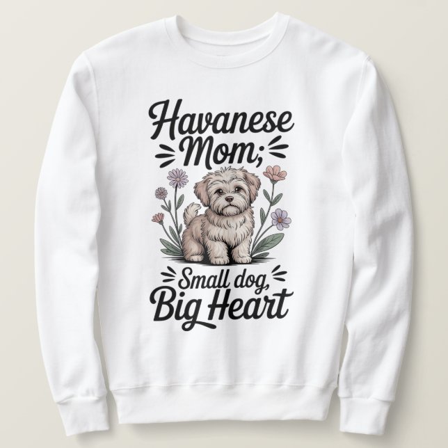 Moletom Mãe Havanese Coração Grande (Frente do Design)