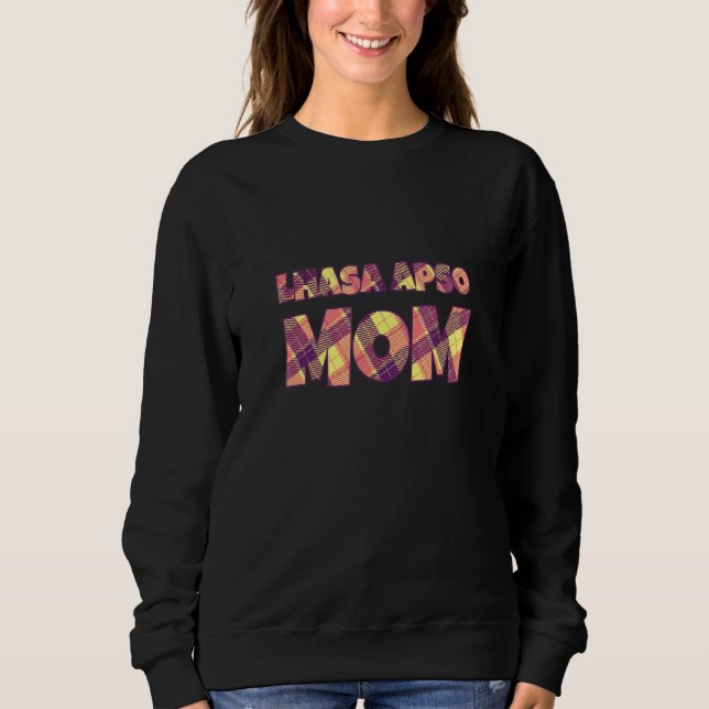 Moletom Mãe Lhasa Apso de Cabelo Longo Cachorro Lhasa Raça (Frente)