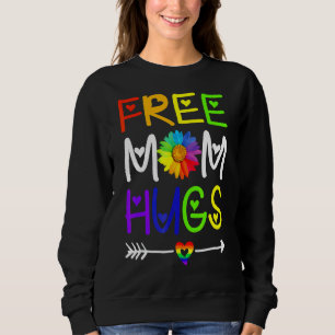 Moletom Mãe Livre Abraça Daisy Colorful Rainbow Heart Lgbt