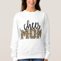 Mãe Mãe Leopard Imprime Mães Orgulhosas Cheerleade