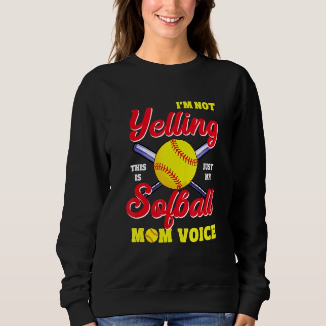 Moletom Mãe Mães Vozes Softball Gritando Roupa (Frente)