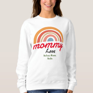 Moletom mãe mamãe nomes de filhos personalização