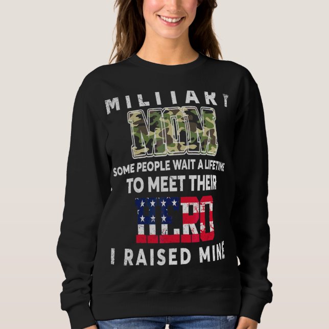 Moletom Mãe Militar Eu Criei As Forças Armadas Da América  (Frente)