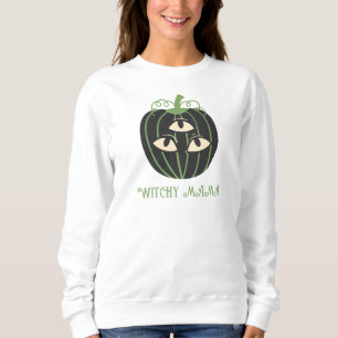 Moletom Mãe Moderna de Halloween de Pumpkin de Três Olhos