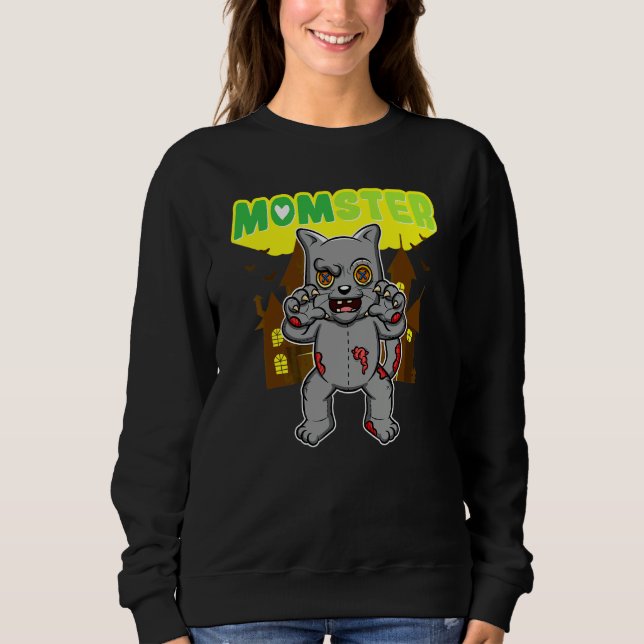 Moletom Mãe Monstro Assustadora Dia das Bruxas Mamãe Sinis (Frente)
