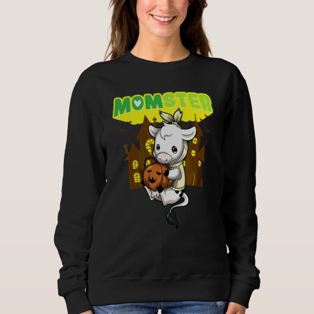 Moletom Mãe Monstro Mãe Assustadora Dia das Bruxas Mamãe S (Frente)