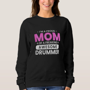 Moletom Mãe Orgulhosa de Baterista Incrível Feminina Bater