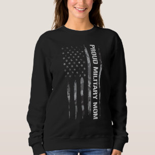 Moletom Mãe Orgulhosa Mãe Militar Frases da Bandeira Ameri