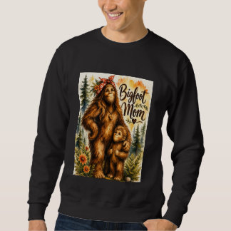 Moletom Mãe Pé Grande Aquarela Floresta Sasquatch Mamãe Pa