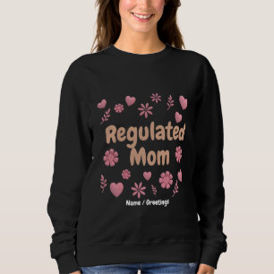 Moletom Mãe Regulada 3D Floral Rosa Estética do Coração