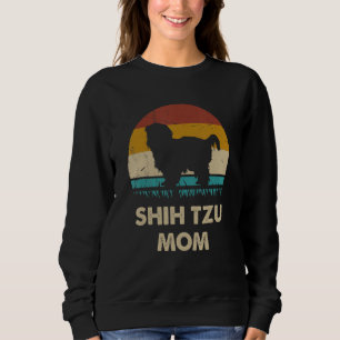 Moletom Mãe Retro Shih Tzu Para Mulheres Cachorro Shih T