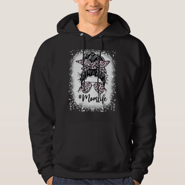 Moletom Mãe Vida Pink Leopard Mensageiro Mães Sangradas D (Frente)