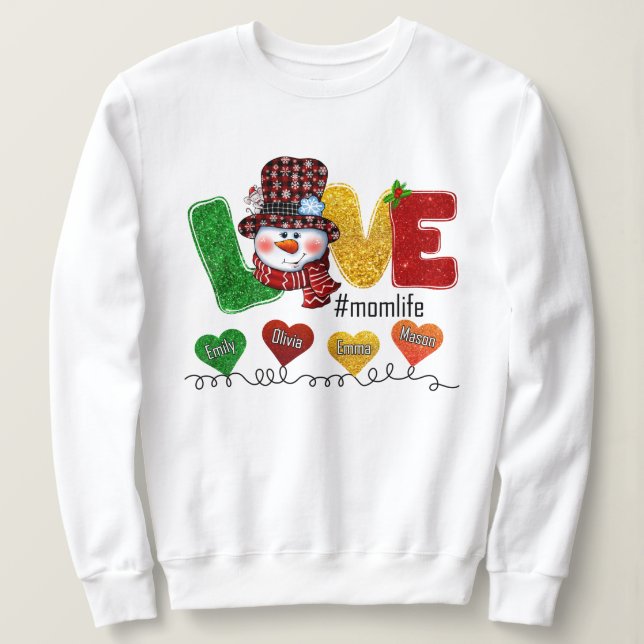 Moletom Mãe Vida Presente Para O Natal (Frente do Design)