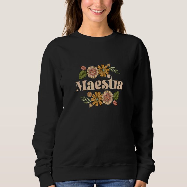 Moletom Maestra Proud Hispanic Spanish Teacher Bilingual T (Frente)