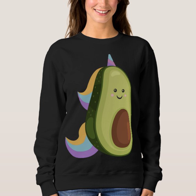 Moletom Magia Avocado Unicórn Engraçado Comida Vegan (Frente)
