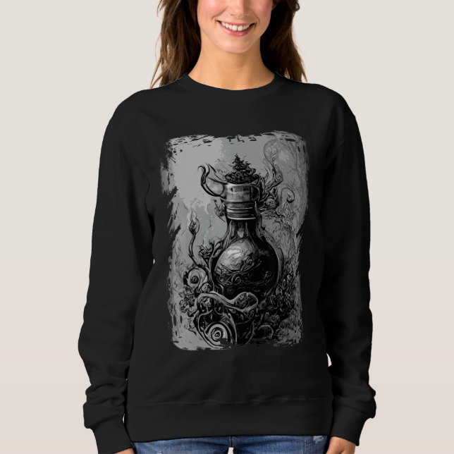 Moletom Magic Potion Occult Horror Illustration Gothic Wit (Frente)