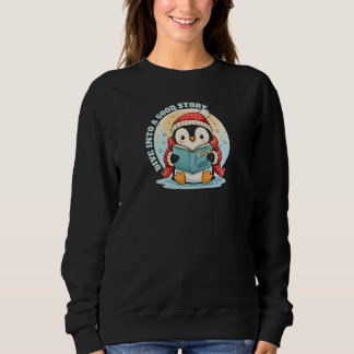 Moletom Magical Reading Penguin Winter Tale Cozy Apparel