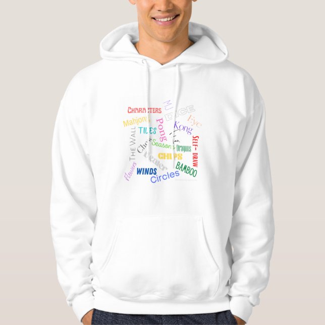 Moletom Mahjong diz hoodie (Frente)