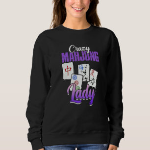 Moletom Mahjong Lady Chinese Game Louco Jogou Mahjong