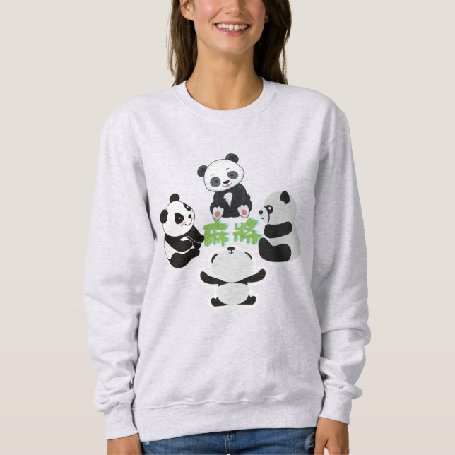 Moletom Mahjong Panda Cute Funny (Frente)
