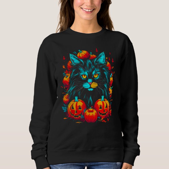 Moletom Maine Coon Cat Halloween (Frente)