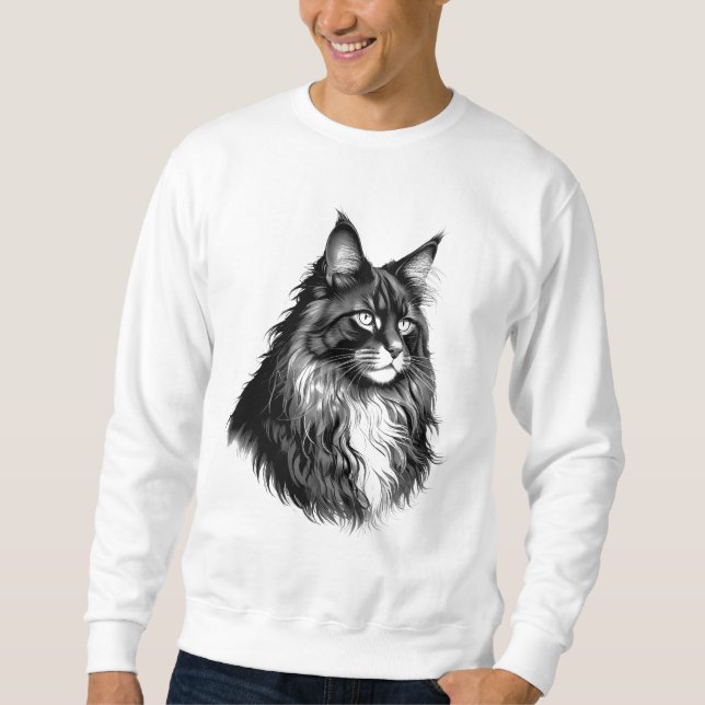 Moletom Maine Coon Cat Men's Sweatshirt (Frente)