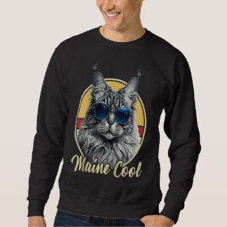 Moletom Maine Coon Cat Retro Outfit Maine Cool Animal Kitt