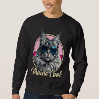 Moletom Maine Coon Cat Retro Outfit Maine Cool Animal Kitt