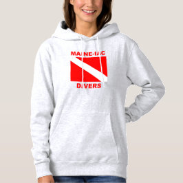 Moletom Maineiac Divers Dive Flag Logotipo Womens Sweatsir