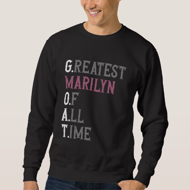Moletom Maior Marilyn de todos os tempos  GOAT  Marilyn (Frente)