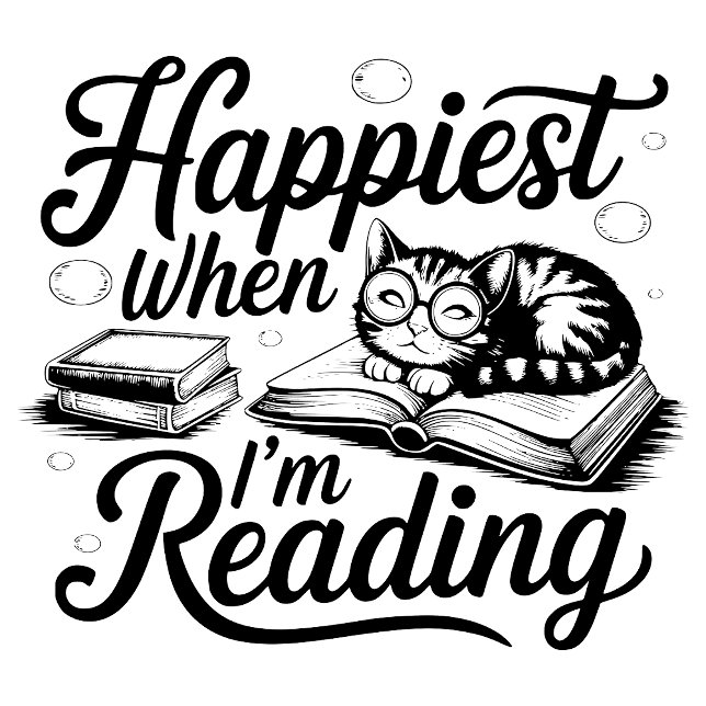 Moletom Mais feliz quando estou lendo (Criador carregado)