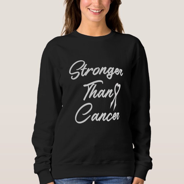 Moletom Mais Forte Do Que Cancer, Cancer T-Shirt, Sobreviv (Frente)