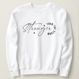 Moletom Mais forte que o Inspirador Simples de Tempestade