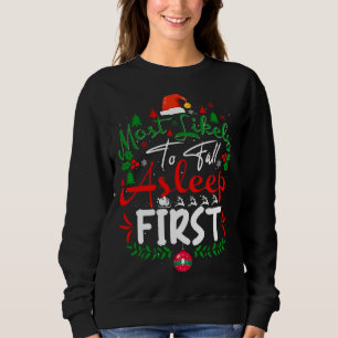 Moletom Mais propenso a adormecer primeiro Natal Humor P