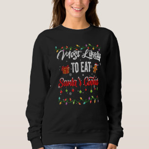 Moletom Mais Propenso a Comer Biscoitos de Papai Noel Famí