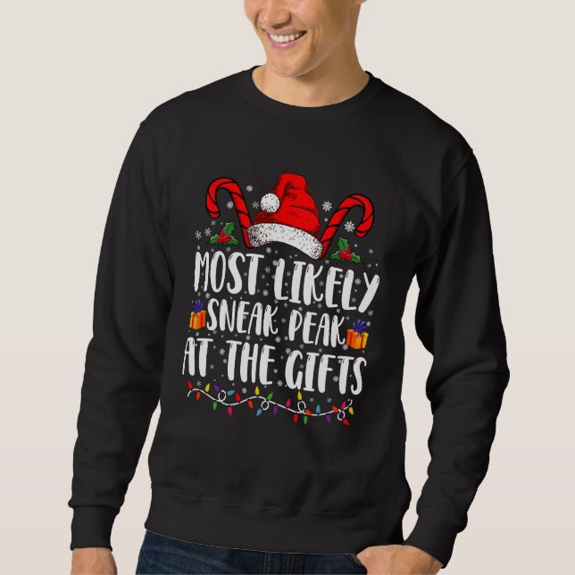 Moletom Mais Propenso a Espiar os Presentes de Natal (Frente)