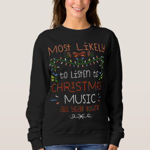 Moletom Mais propenso a ouvir música de Natal o ano todo