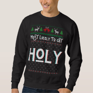 Moletom Mais Provável De Ter Um Suor De Natal Feliz E Sagr