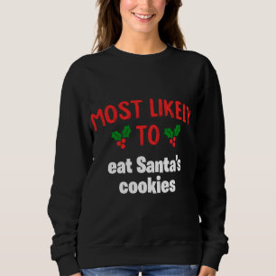 Moletom Mais Provável Para A Família De Cookies Santas De