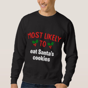 Moletom Mais Provável Para A Família De Cookies Santas De