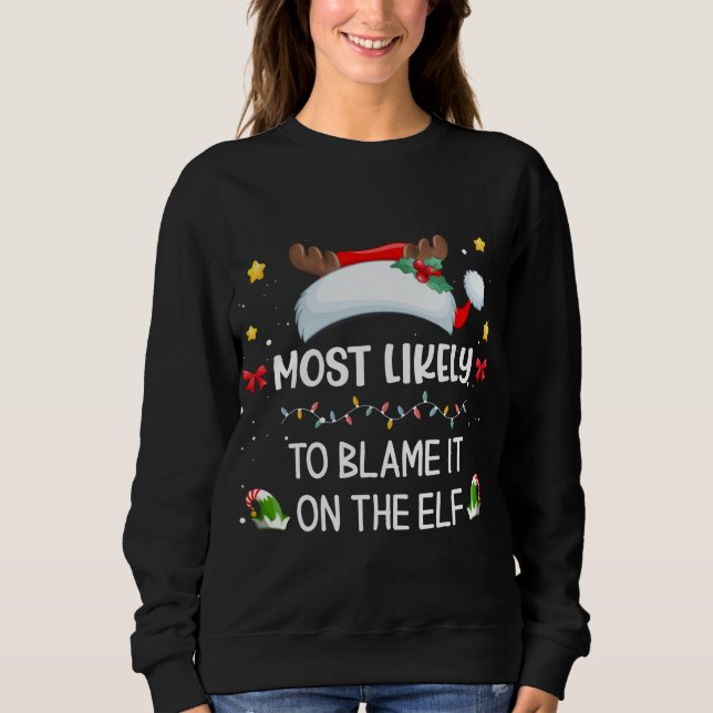 Moletom Mais Provável Para Culpar No Match Do Elf Santa (Frente)