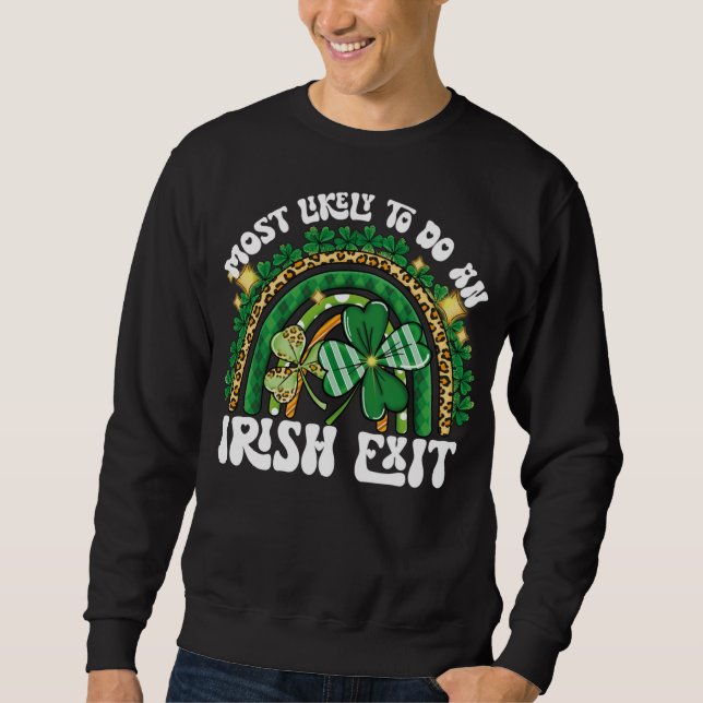 Moletom Mais Provável Para Sair Irlandês Do Arco-Íris (Frente)